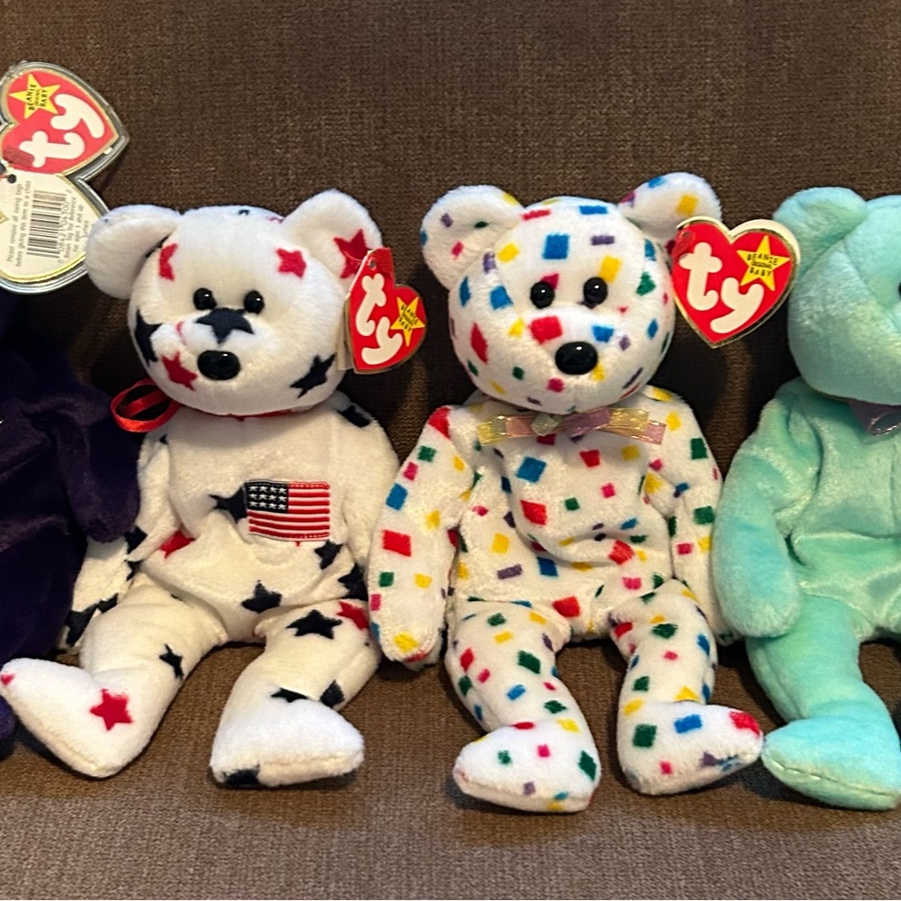 Ty Original Beanie Baby Lot: Princess, Glory, Ty2K & Ariel w/Tags